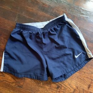 Navy blue Nike running shorts